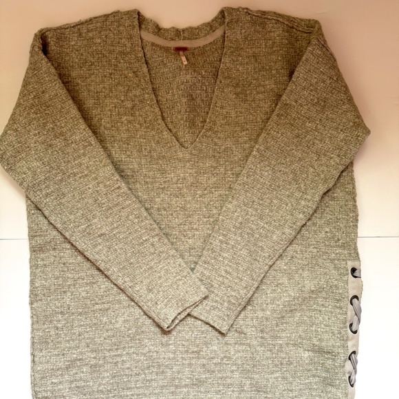 Free People Sweaters | Free People S/P Side Ribbon Sweater V Neck - Picture 3 of 5